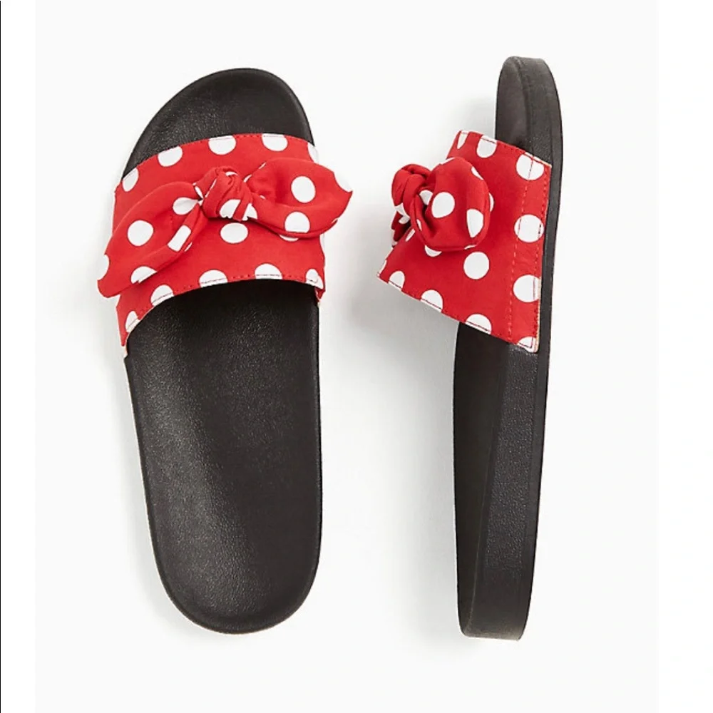 Torrid Minnie Mouse Bow Slide Sandals - Picture 2 of 4